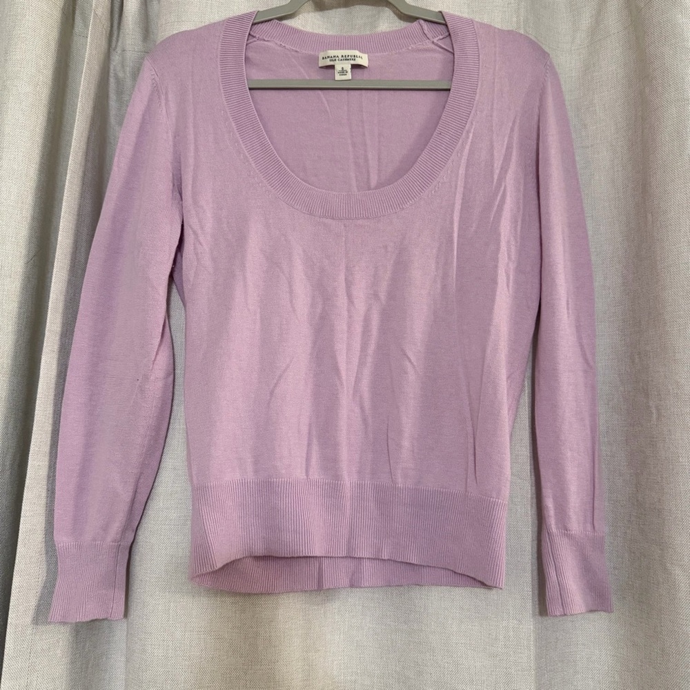 Banana Republic Silk Cashmere Scoop Neck Sweater